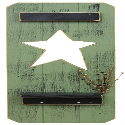 Furniture Barn USA Country-Style Star Shutter, Green