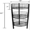 3-Tier Saving Place Basket, Market Basket, Storage Basket Organizer, Kitchen Storage Bin, Bathroom Tower Baskets, Laundry Organization (Black) view 4