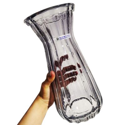 Dining Table Glass Vase, Fresh Flowers Hydroponic Vase Multifunction Indoor Porch Corridor Decorative Vase(Size:13.527.5CM,Color:A)