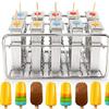 10PCS Ice Cream Stick Mold,Stainless Steel Frozen Ice Cream Molds Ice Cream Pop Maker Freezer Tray,Commercial Ice Cream Stick Holder Silver view 1