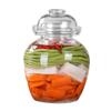 Aosnttol 2.5 Liter Pickle Jar Glass Jar with Lid, Fermentation Kit with Water Seal Airlock Lid, Canning Jar for Pickles, Kimchi, Sauerkraut, Kombucha, Paocai view 1