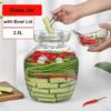 Aosnttol 2.5 Liter Pickle Jar Glass Jar with Lid, Fermentation Kit with Water Seal Airlock Lid, Canning Jar for Pickles, Kimchi, Sauerkraut, Kombucha, Paocai view 3