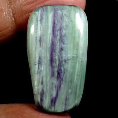 Dazzlegems 57.85 Cts. Very Rare Kammererite Chrome Clinochlore Tumbled Stone from Turkey-TM08