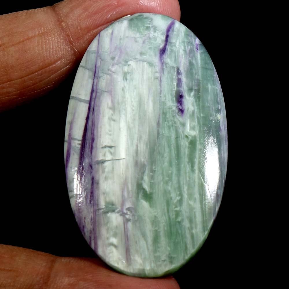 Dazzlegems 118.70 Cts. Very Rare Kammererite Chrome Clinochlore Tumbled Stone from Turkey-TM-13