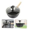 1pc Non-stick Stone Cooking Pot with Lid for Food and Soup Leak Design Extended Handle Easy Storage Versatile Kitchen Essential view 4