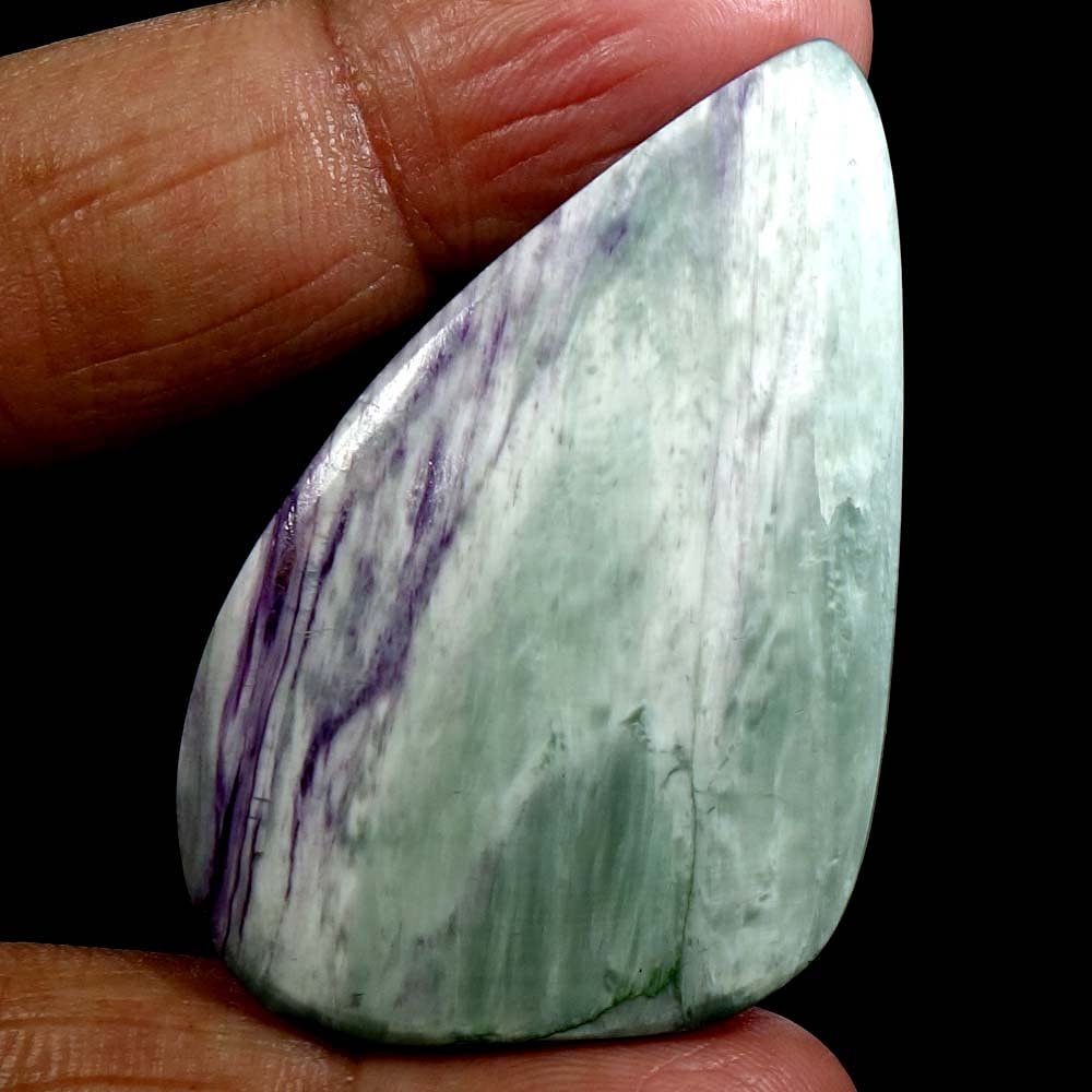 Dazzlegems 80.45 Cts. Very Rare Kammererite Chrome Clinochlore Tumbled Stone from Turkey-TM-52