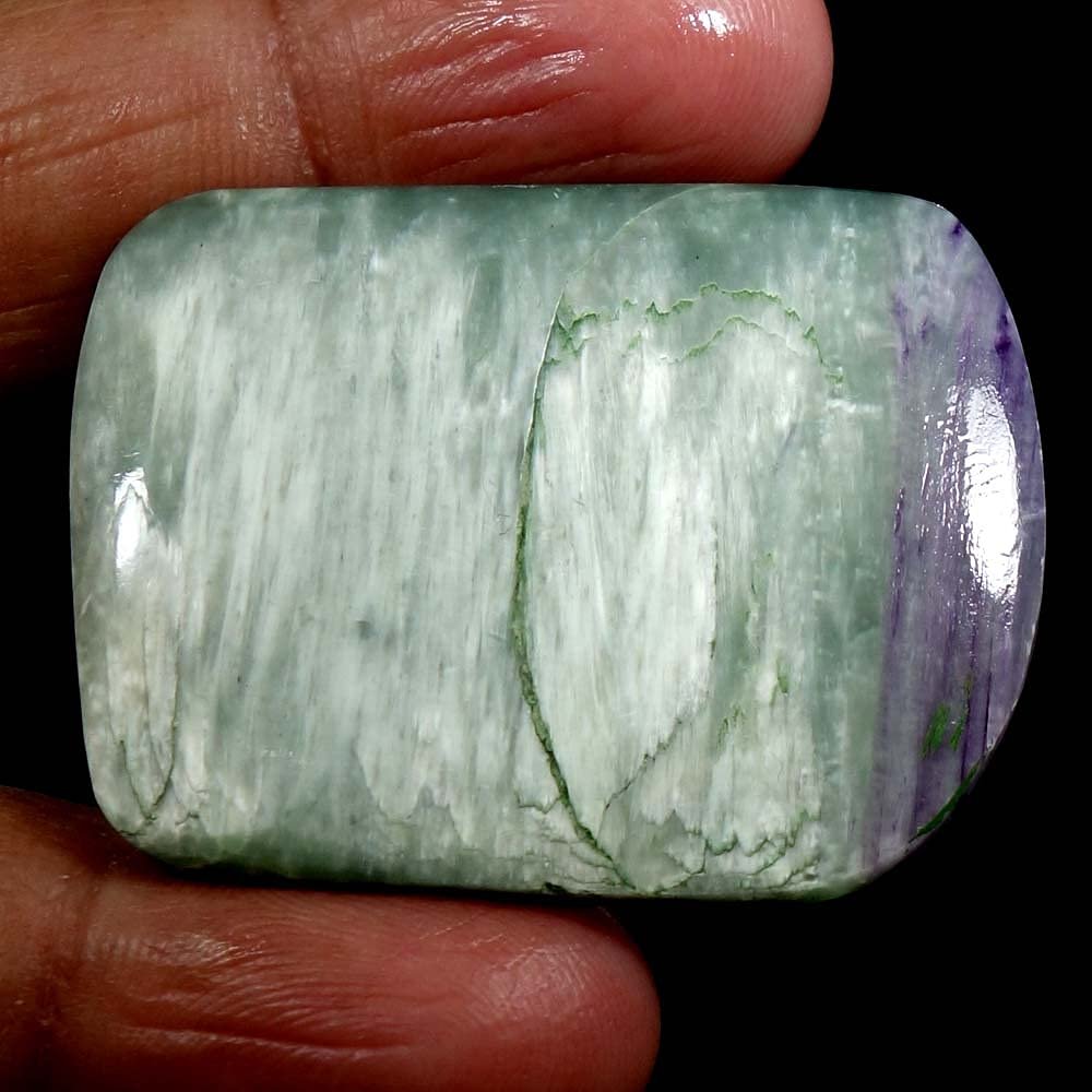 Dazzlegems 131.70 Cts. Very Rare Kammererite Chrome Clinochlore Tumbled Stone from Turkey-TM-56