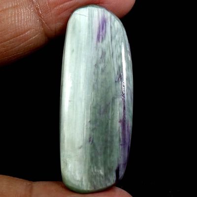 Dazzlegems 46.00 Cts. Very Rare Kammererite Chrome Clinochlore Tumbled Stone from Turkey-TM-58