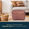 Marrakesh Gallery Square Leather Ottoman Cover  Moroccan Pouf Cover for Living Room & Bedroom, Handmade Leather Pouf Ottoman Slipcover, Coffee Table Footstool unstuffed view 4