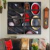 8 Huge Piece Spices and Peppers in Spoons Wall Art Decor Picture Painting Poster Print on Canvas Panels Pieces - Vegan Theme Wall Decoration Set - Seasoning Salt Wall Picture for Kitchen 8p, 70x100 view 3