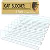8-Pack Toy Blocker, 4.7" Height Gap Bumper for Under Furniture, BPA Free Safe PVC with Strong Adhesive, Stop Things Going Under Sofa Couch or Bed, Easy to Install view 1