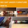 8-Pack Toy Blocker, 4.7" Height Gap Bumper for Under Furniture, BPA Free Safe PVC with Strong Adhesive, Stop Things Going Under Sofa Couch or Bed, Easy to Install view 3