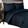 100% Supima Cotton Duvet Cover, 1 Pieces 500-TC Luxury Soft Bedding Set with Zipper Closure, Oversize Queen (98 x 98), Navy Blue Stripe view 1