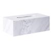 Cube Square Tissue Holder Box,Natural Smooth Marble Tissue Holder, Napkin Holder Pumping Paper Case Dispenser,Large Vanity Box,for Bathroom Vanity Countertops, Bedroom Dressers,Night Stands view 1