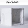 Cube Square Tissue Holder Box,Natural Smooth Marble Tissue Holder, Napkin Holder Pumping Paper Case Dispenser,Large Vanity Box,for Bathroom Vanity Countertops, Bedroom Dressers,Night Stands view 2
