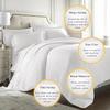 100% Supima Cotton Duvet Cover Set, 3 Pieces 500-TC Luxury Soft Bedding Set with Zipper Closure, Oversize King (98 x 118), White Stripe view 4