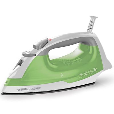 Black & Decker Easy Steam Non-Stick Compact Iron, Lime Green