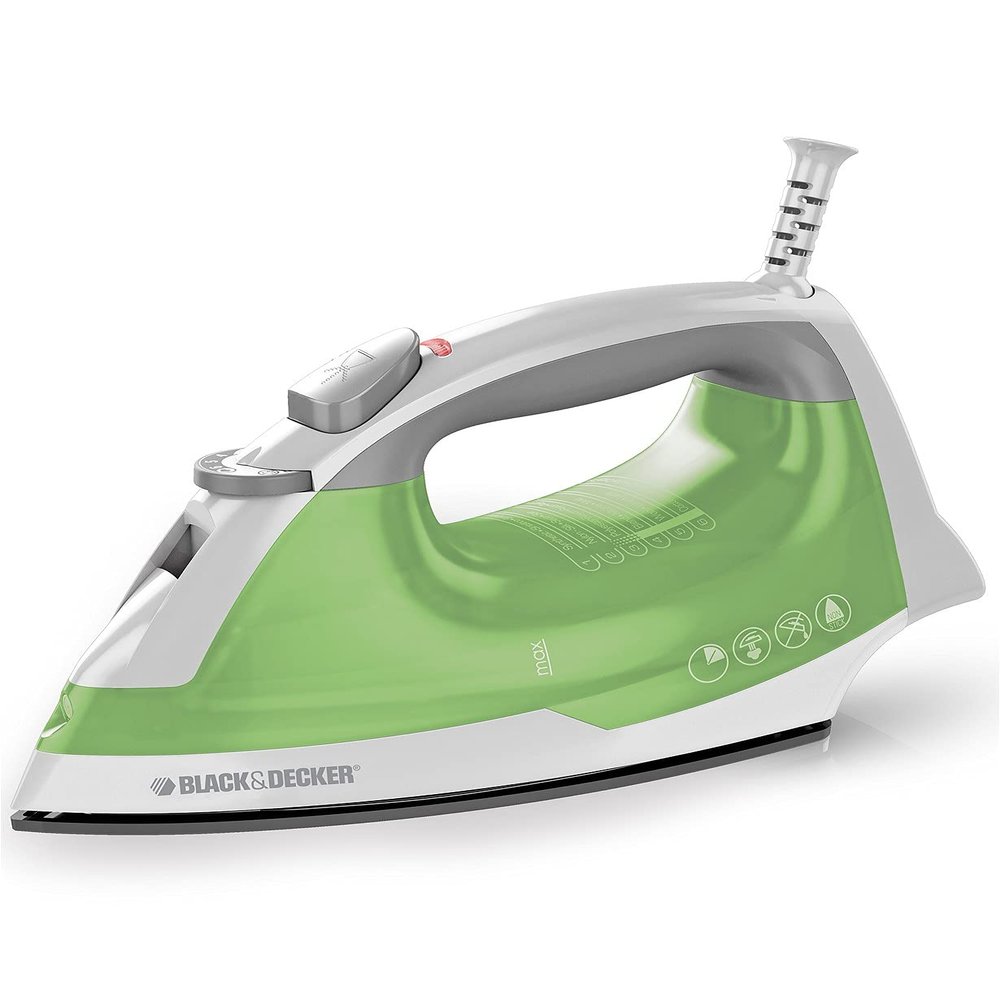 Black & Decker Easy Steam Non-Stick Compact Iron, Lime Green