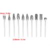 10pcs Tungsten Carbide Steel Burrs Rotary Files Metalworking Carving Tool Set 2.35 * 6mm for Carving/Shaping view 2