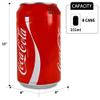 Coca Cola Mini Fridge - 8 Can Refrigerator for Bedroom Office, Portable Table Top Beverage Cooler, 12V 110V Refrigerador For Drinks, Soda, Wines, Use In Car, Dorm, Outdoor, Patio view 3