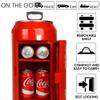 Coca Cola Mini Fridge - 8 Can Refrigerator for Bedroom Office, Portable Table Top Beverage Cooler, 12V 110V Refrigerador For Drinks, Soda, Wines, Use In Car, Dorm, Outdoor, Patio view 4