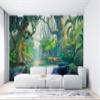 Niwo ART - Fantasy Forest Background Illustration Painting, Removable Wall Mural | Self-Adhesive Large Wallpaper (64"x96") view 3