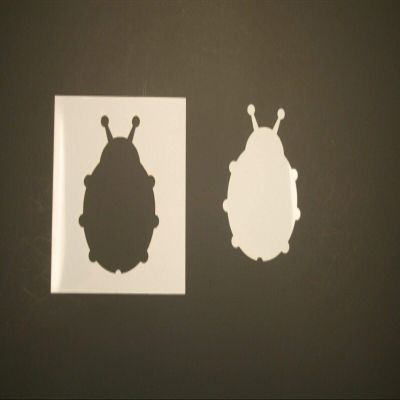 8" Lady Bug Reusable (SRAL) Mylar Stencil - Art Supplies