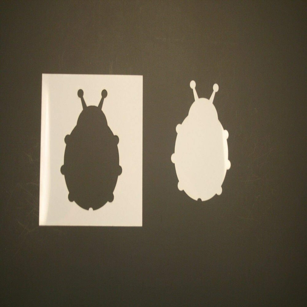 8" Lady Bug Reusable (SRAL) Mylar Stencil - Art Supplies