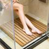 U/D Bathroom Board, Bath Mat for Luxury Shower, Wooden Sturdy Water Proof Bathroom Board, for Bathroom,Tub and Shower,Teak,50x80cm view 2