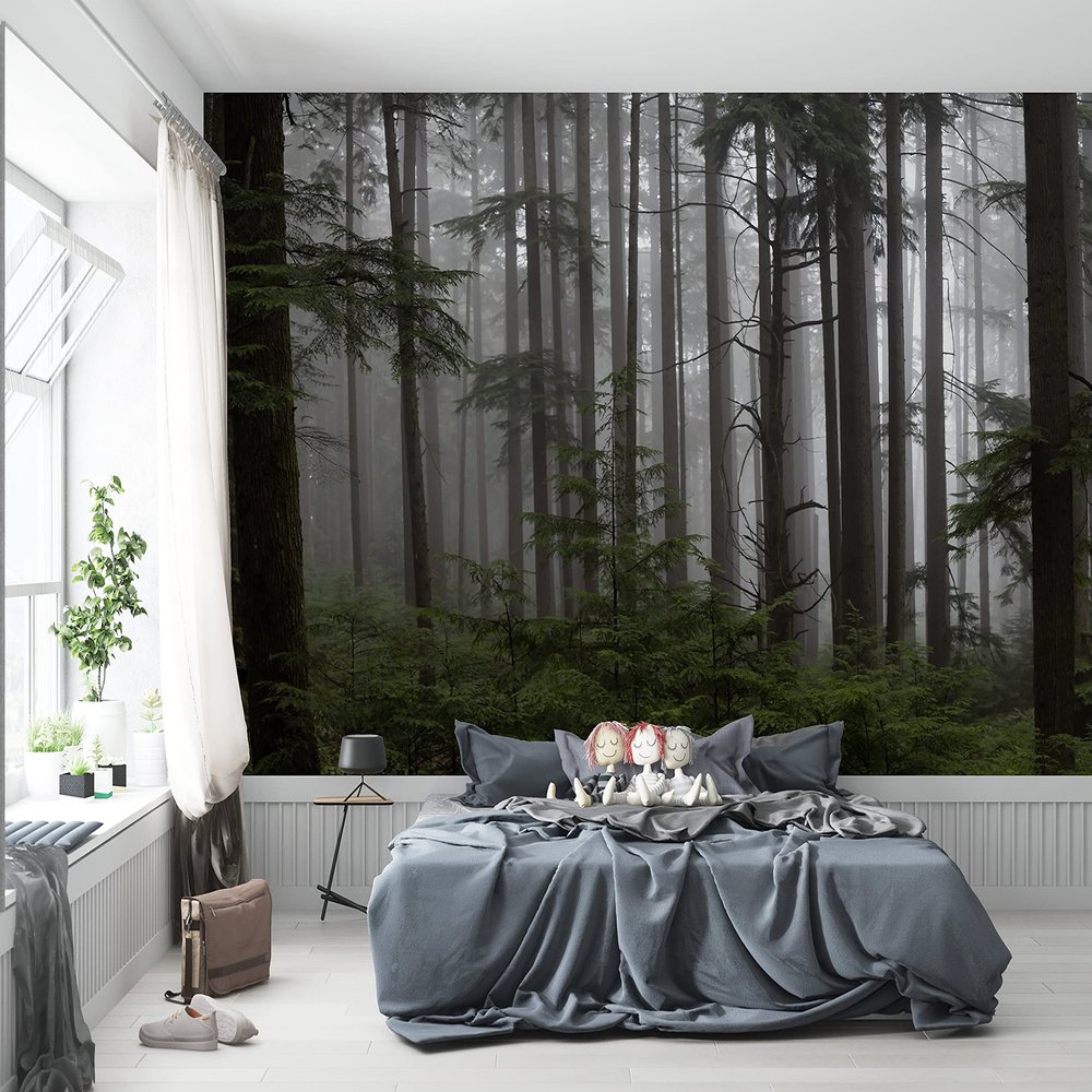 Niwo ART - Forest, Removable Wall Mural | Self-Adhesive Large Wallpaper (64"x96")
