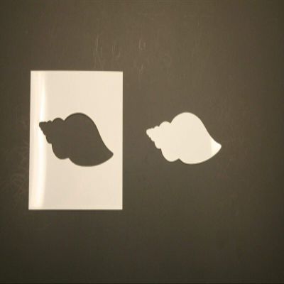 12" Seashell Reusable (SRAL) Mylar Stencil - Art Supplies