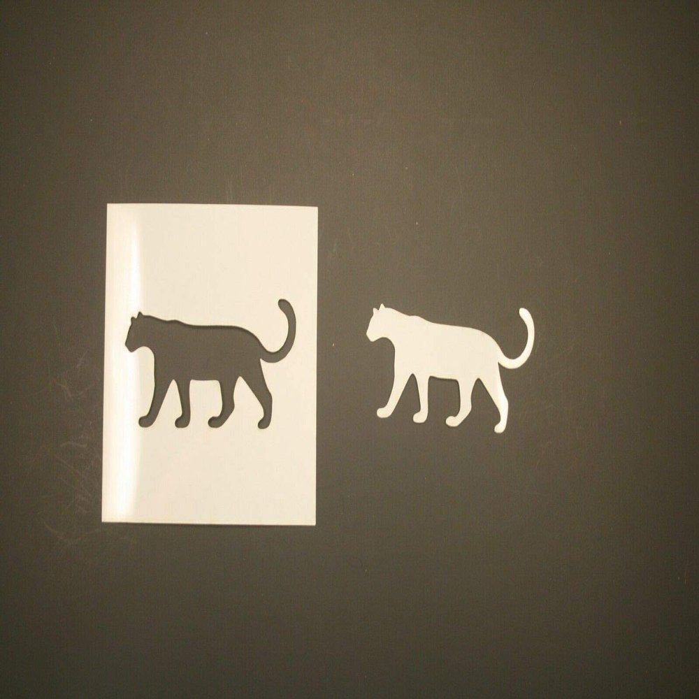8" Leopard Reusable (SRAL) Mylar Stencil - Art Supplies