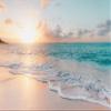 Niwo ART - Beach Sunset, Removable Wall Mural | Self-Adhesive Large Wallpaper (64"x96") view 2