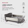 KitchenAid Large Capacity, Fully Size Self Draining Rust Resistatant Satin Coated Dish Rack with Removable Flatware Caddy 20.47-Inch, Gray view 3