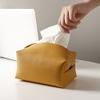 Ceramic Joe Simple Creative Environmental Protection Leather Tissue Box Living Room Toilet Tissue Storage Box High Grade Suction Box (Yellow) view 2