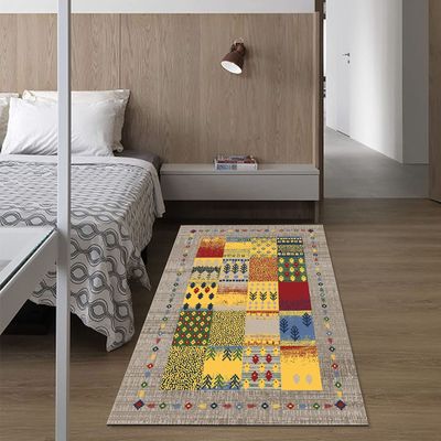 Multicolor Runner Rug Non Slip for Hallways Kitchen Corridor Vintage Carpet Runners Multi-Size Customizable Size Doormat