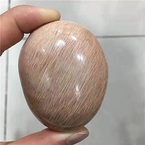 1pc puquancrystal Natural Bulk Crystal Gemstone Orange Moonstone Palm Stones for Home Decoration