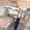 37 INCH Approx Solid Brass Walking Stick JUGUR Handle 3 FOLD Sliver & Black view 2