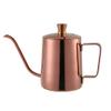 350ml 600ml 304 Stainless Steel Long Narrow Spout Coffee Pot Gooseneck Kettle Hand Drip Kettle Pour Over Coffee With lid (350ml rose gold) view 1