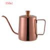 350ml 600ml 304 Stainless Steel Long Narrow Spout Coffee Pot Gooseneck Kettle Hand Drip Kettle Pour Over Coffee With lid (350ml rose gold) view 2