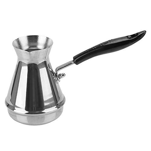 1 Pcs Kitchen Tools Turkish Coffee Pot Stainless Steel Butter Melting Pot Coffee Utensils European Long Handle Moka Pot (650ML)