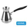 1 Pcs Kitchen Tools Turkish Coffee Pot Stainless Steel Butter Melting Pot Coffee Utensils European Long Handle Moka Pot (650ML) view 2