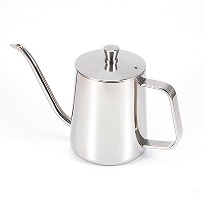 350ml 600ml 304 Stainless Steel Long Narrow Spout Coffee Pot Gooseneck Kettle Hand Drip Kettle Pour Over Coffee With lid (600ml with lid)