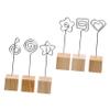 VOSAREA 6pcs Memo Holders Heart Music Note Flower Moon Designs Photo Clips for Desk Decoration and Message Display view 1