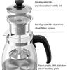 Automatic intelligent cooking device glass boil tea ware Electric kettle Spray tea maker glass tea pot (A52 white EU plug) view 4