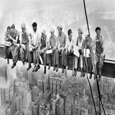 Iconic Arts Laminated 24x36 Poster: Lunch ATOP A Skyscrapers New York City Poster Famous Artwork