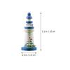 4pcs Mini Lighthouse Blue Lighthouse Figurine Lighthouse Table Kids Fish Ocean Miniatures Lighthouse Miniature Lighthouse Ornaments Wooden Seaside Nautical Lighthouse Wedding view 2
