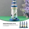 4pcs Mini Lighthouse Blue Lighthouse Figurine Lighthouse Table Kids Fish Ocean Miniatures Lighthouse Miniature Lighthouse Ornaments Wooden Seaside Nautical Lighthouse Wedding view 4