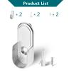 Jiozermi 2 Pack Oval Closet Rod End Supports with 1 Mounting Hole, Wardrobe Bracket Rod Holders Fit for 15x30mm Oval Rods, Flanges Pole Sockets for Wardrobe Closet, Polished Chrome Finish view 2