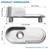 Jiozermi 2 Pack Oval Closet Rod End Supports with 1 Mounting Hole, Wardrobe Bracket Rod Holders Fit for 15x30mm Oval Rods, Flanges Pole Sockets for Wardrobe Closet, Polished Chrome Finish view 3